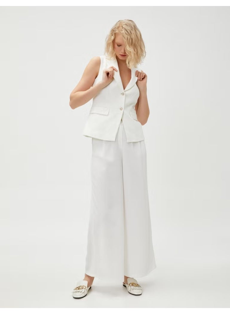 KOTON Palazzo Trousers Pleated Pocket - Image 1